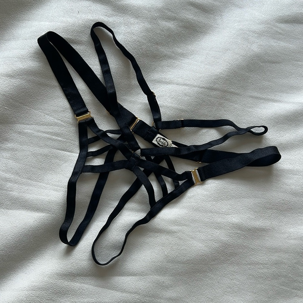 Bordelle open brief/harness - size small